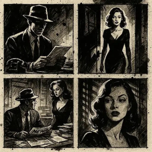 Creative storyboard and concept art by freelance writer James Garside